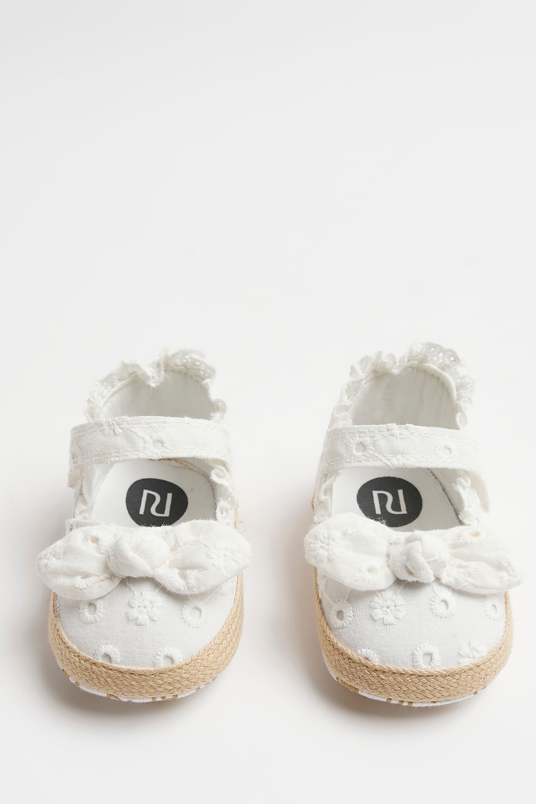 Buy River Island White Broderie Baby Girls Shoes from Next Belgium