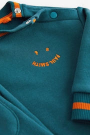 Paul Smith Baby Boys Teal  'Happy' Sweat Top and Jogger Set - Image 3 of 4