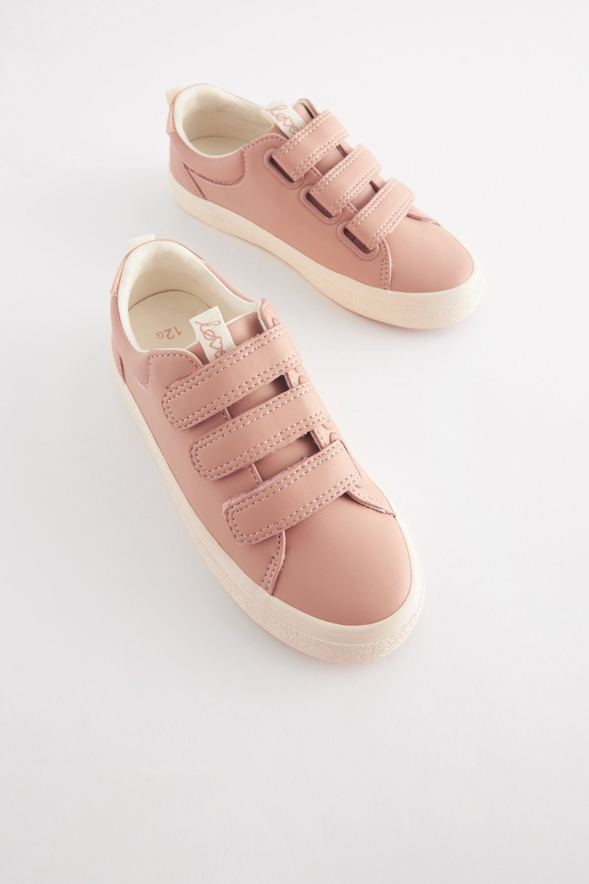 Rose Pink Standard Fit (F) Touch Fastening Trainers - Image 1 of 5