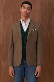 Neutral Nova Fides Italian Wool Blend Blazer - Image 1 of 11