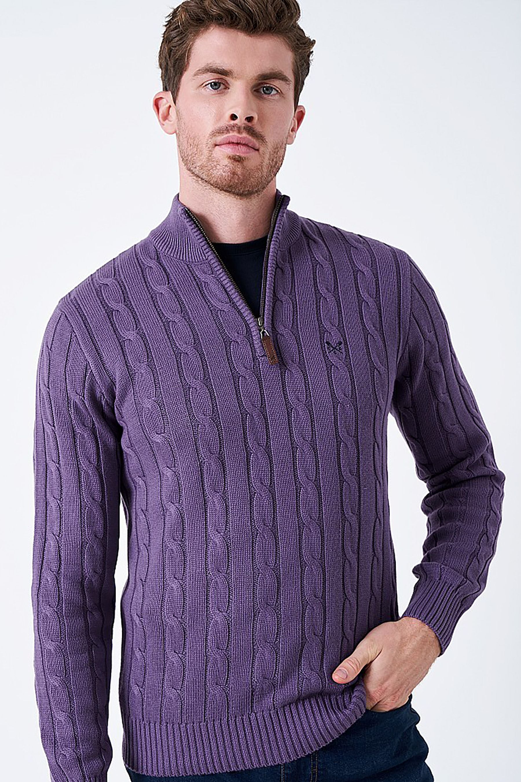 Buy Crew Clothing Company Light Purple Cotton Classic Jumper from Next Estonia