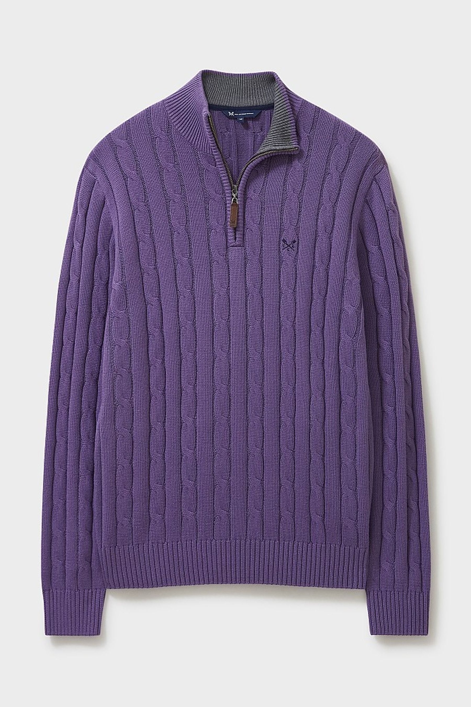 Buy Crew Clothing Company Light Purple Cotton Classic Jumper from Next Luxembourg