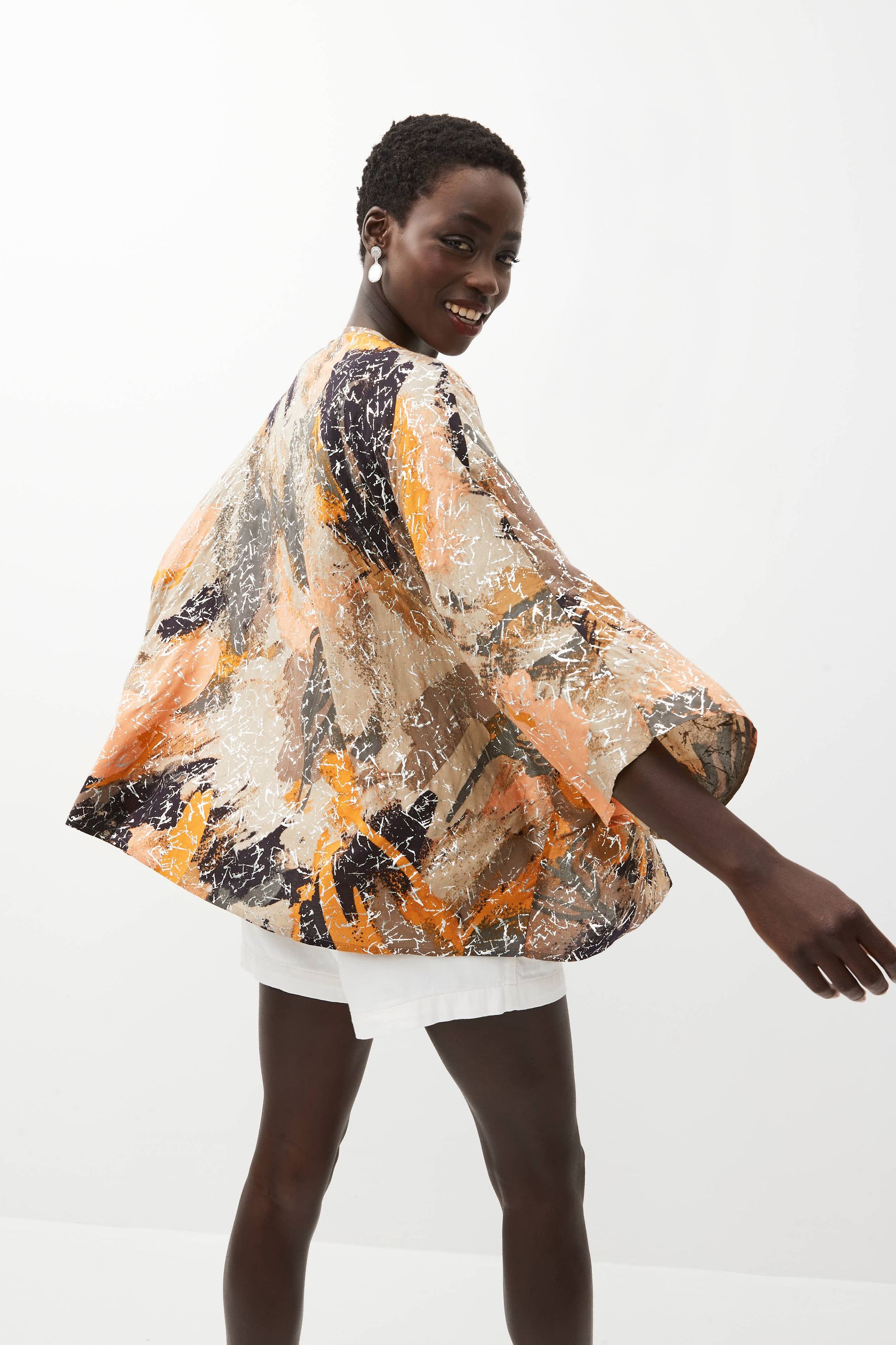 Peach kimono jacket shop