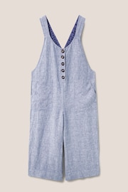 White Stuff Blue Viola Linen Dungarees - Image 5 of 6