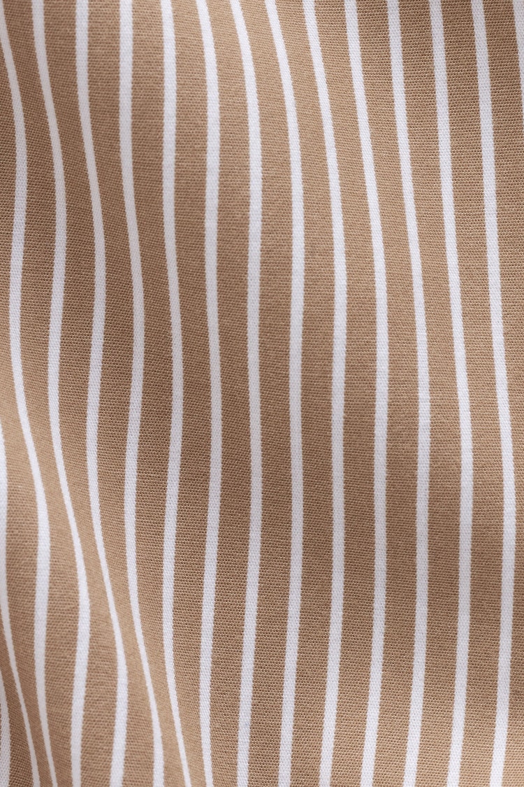 Natural 100% Cotton Stripe Long Sleeve Shirt - Image 8 of 8