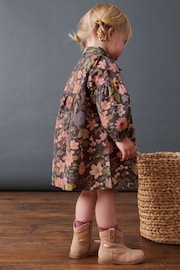 Chocolate Floral Print Cotton Shirt Dress (3mths-8yrs) - Image 3 of 6