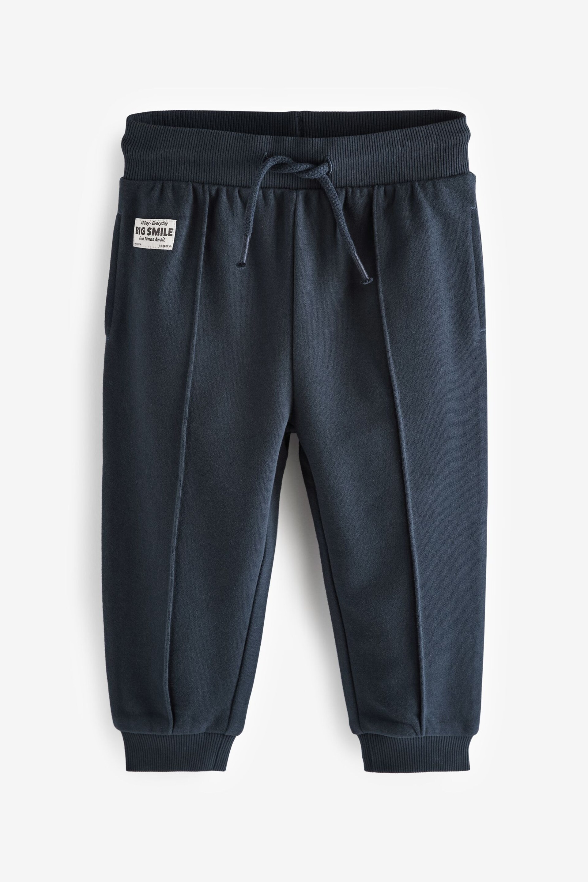 Navy Blue Pin Tuck Joggers (3mths-7yrs) - Image 1 of 3