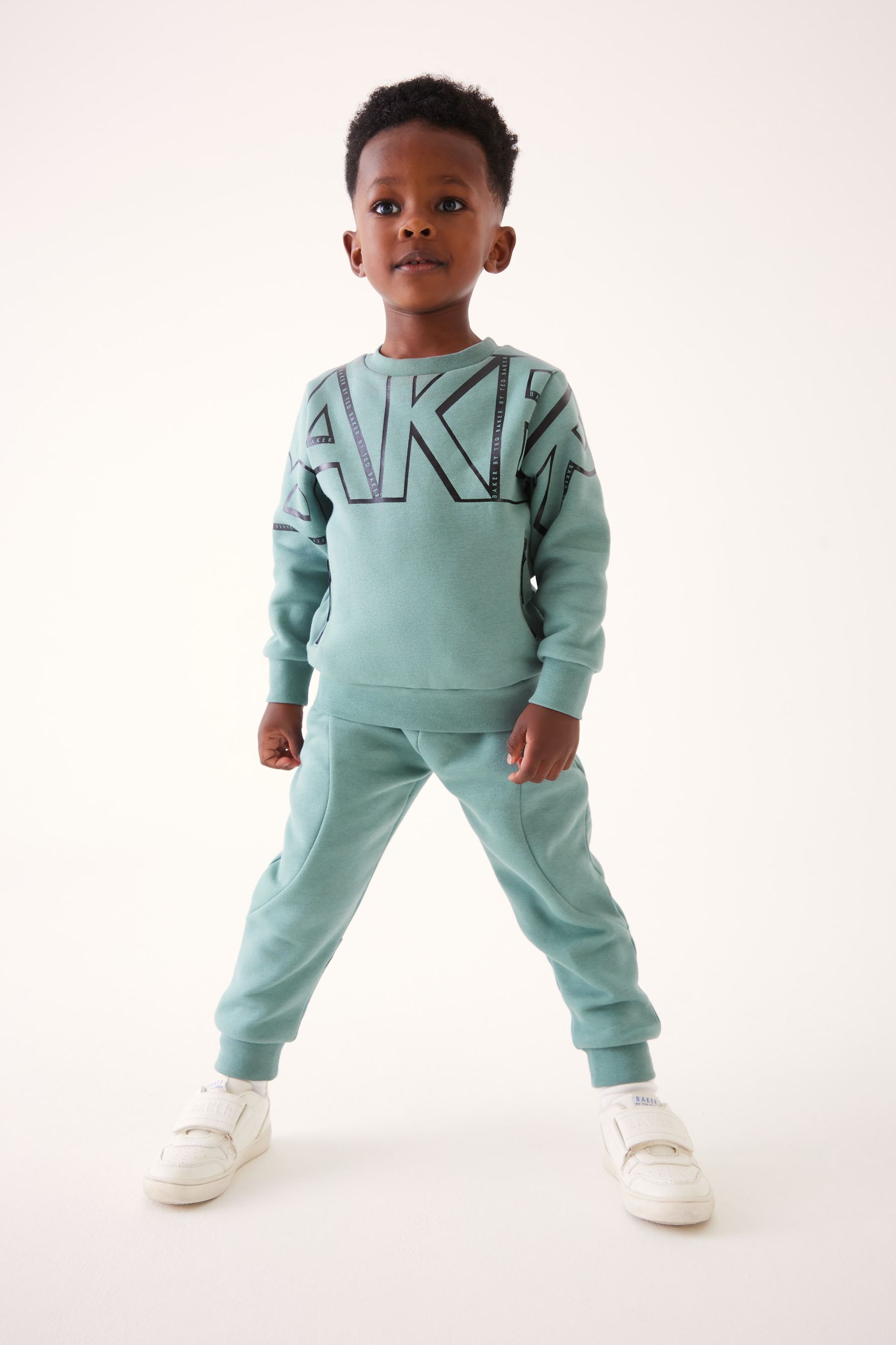 Baker by Ted Baker 0 6yrs Letter Sweater and Jogger Set 12 18 Mths GREEN Boys