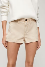 Superdry Oatmeal Vintage Chino Hot Shorts - Image 3 of 10