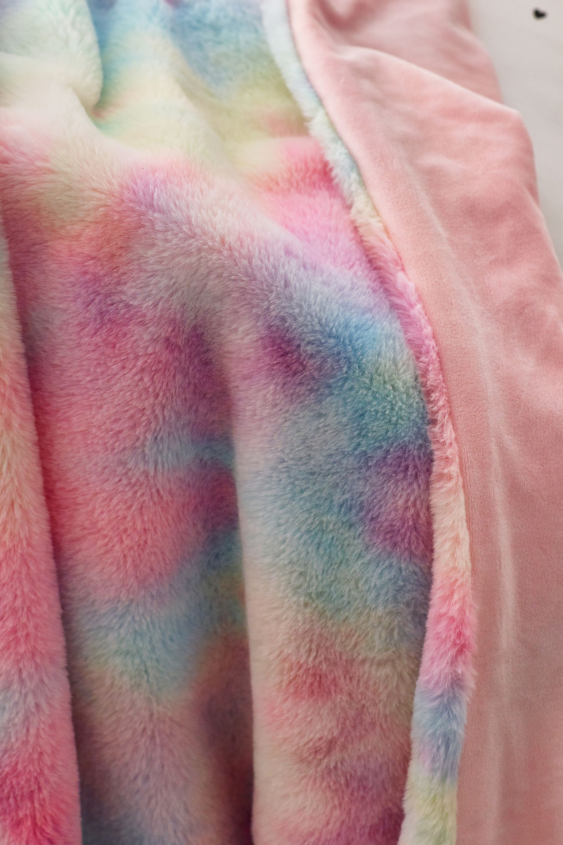Buy Multi Rainbow Ombre Rainbow Ombre Faux Fur Throw from Next Luxembourg