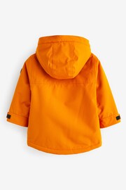 Orange Waterproof Teddy Borg Fleece Lined Coat (3mths-7yrs) - Image 6 of 7