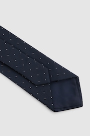 Reiss Navy Liam Polka Dot Tie - Image 4 of 5