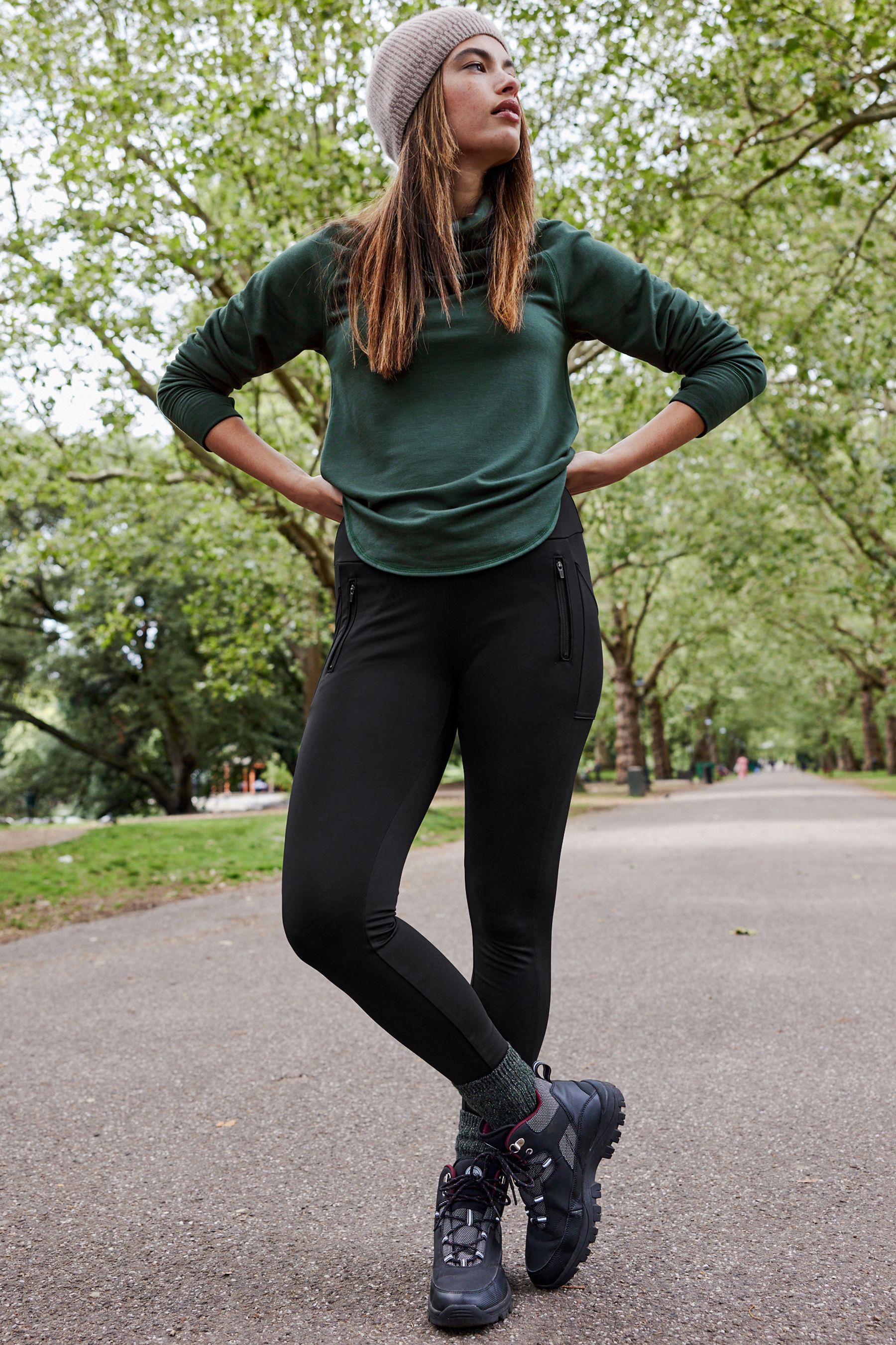 Buy Black Next Elements Outdoor Shower Resistant Leggings from Next Luxembourg
