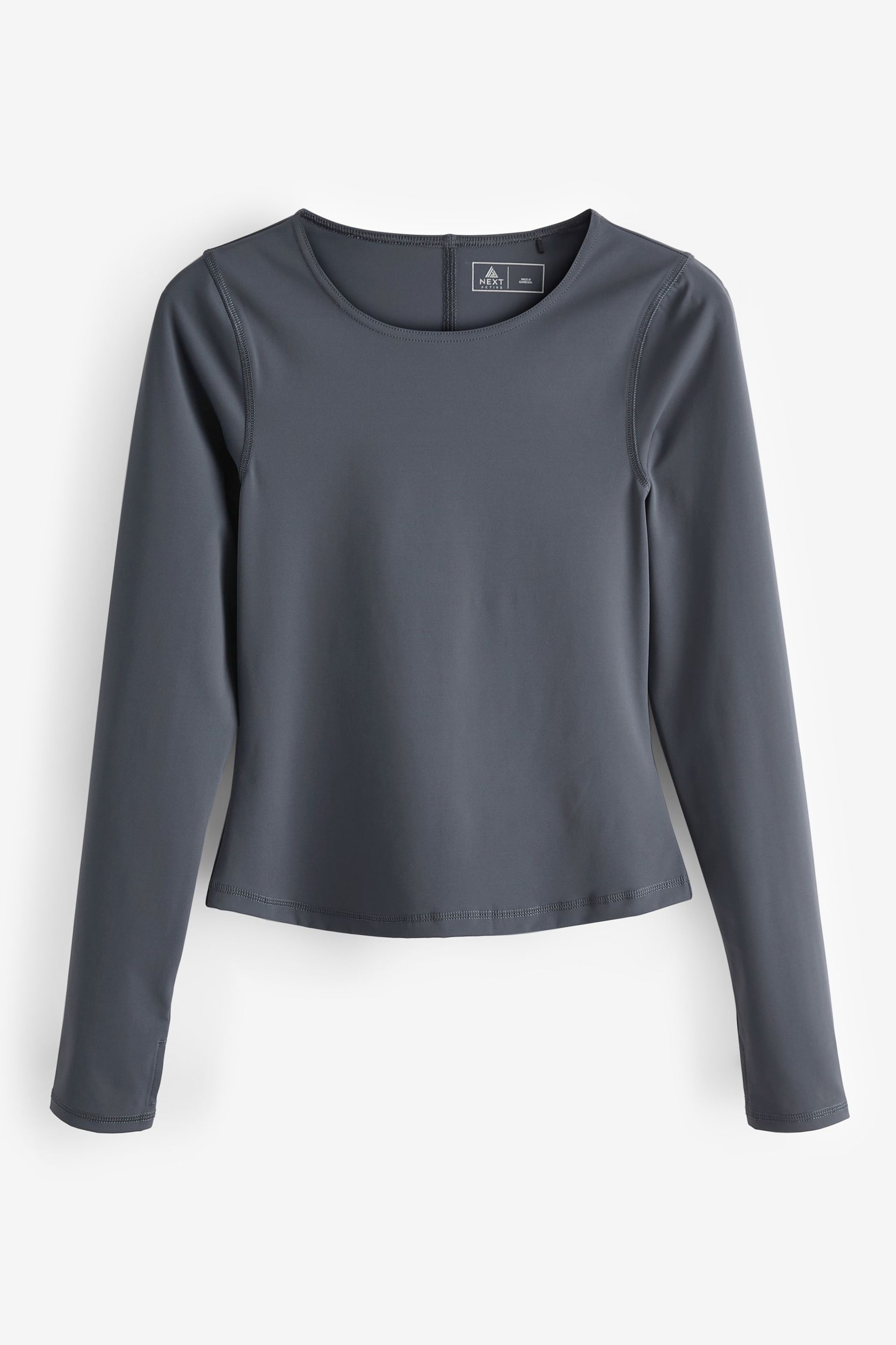 Slate Grey Supersoft Everyday Sports Long Sleeve Top - Image 6 of 7
