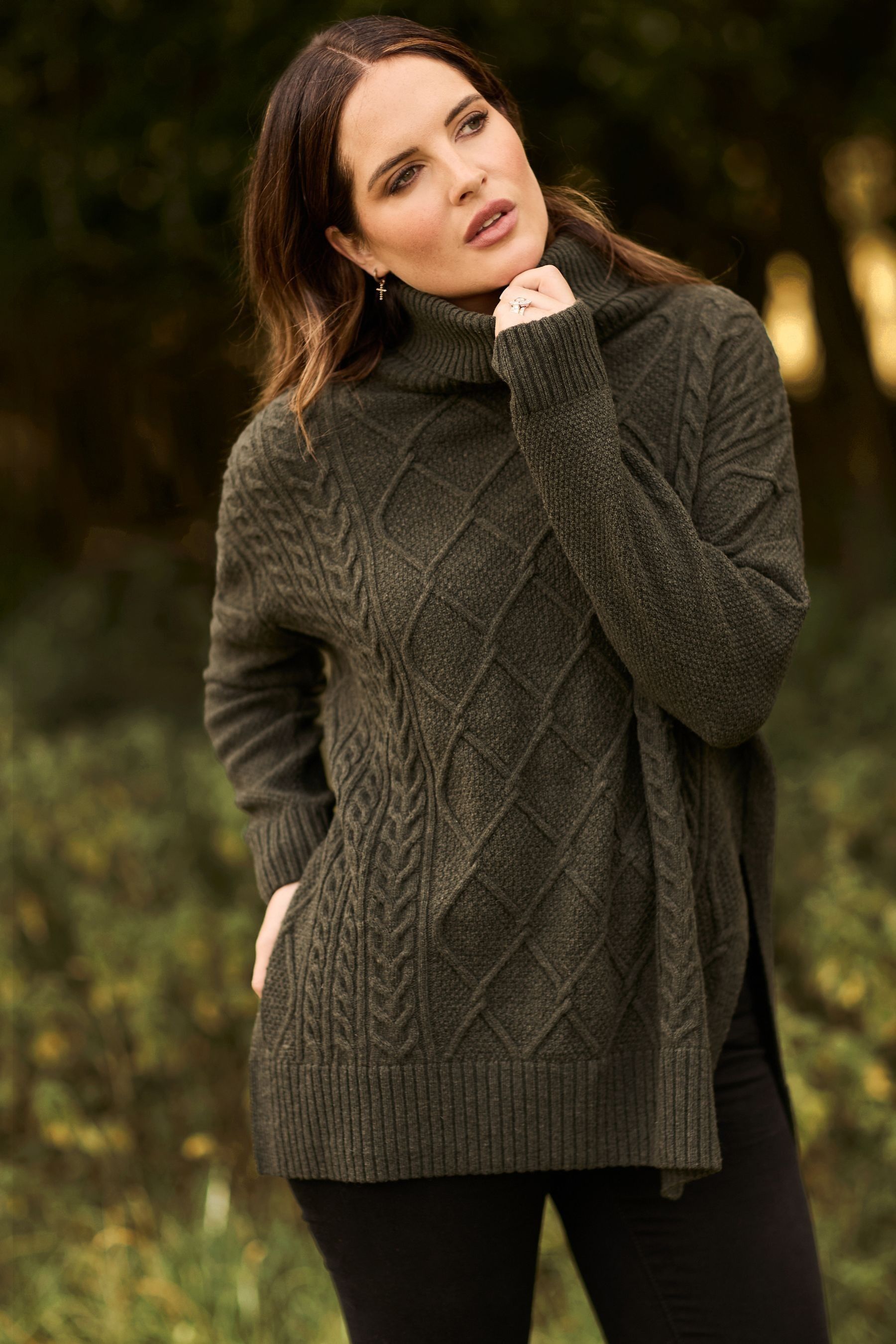 Buy Barbour Khaki Green Burne Cape Jumper from Next Germany