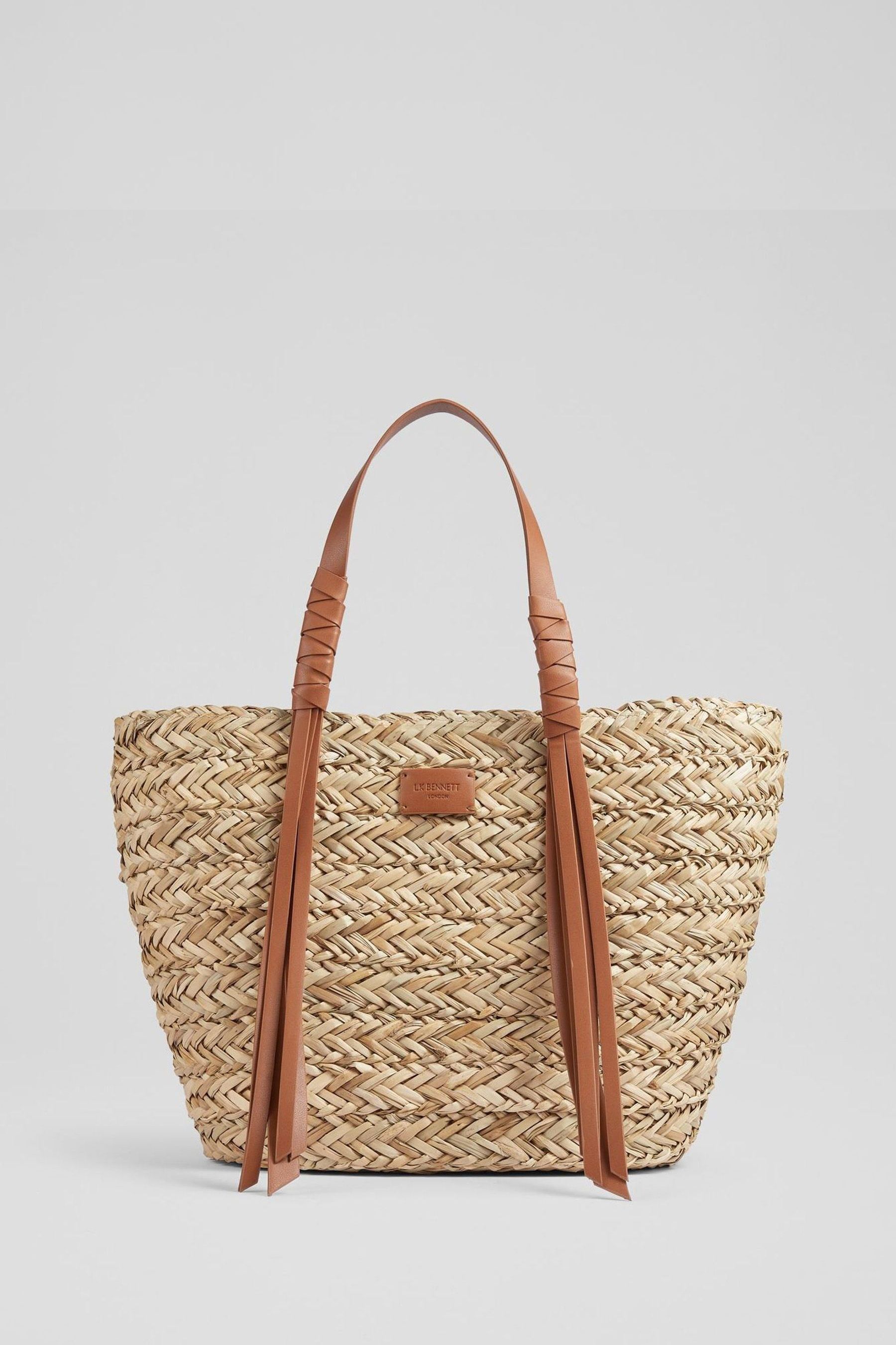 Rattan bag with tassel hotsell