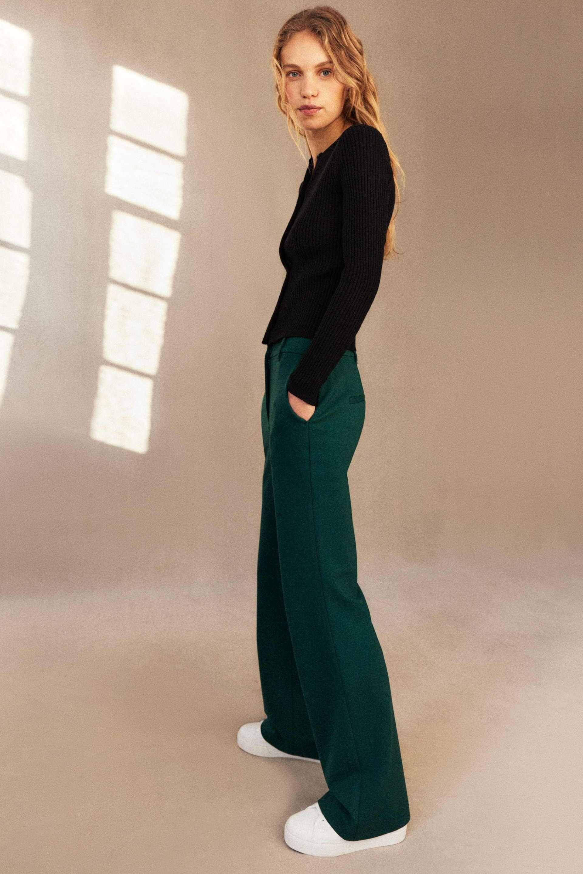 Boden Green Ponte Flare Trousers - Image 2 of 3