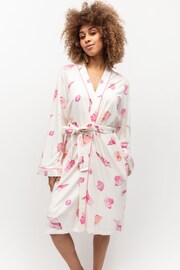 Cyberjammies Cream Cyberjammies Shell Printed Jersey Short Dressing Gown - Image 2 of 4