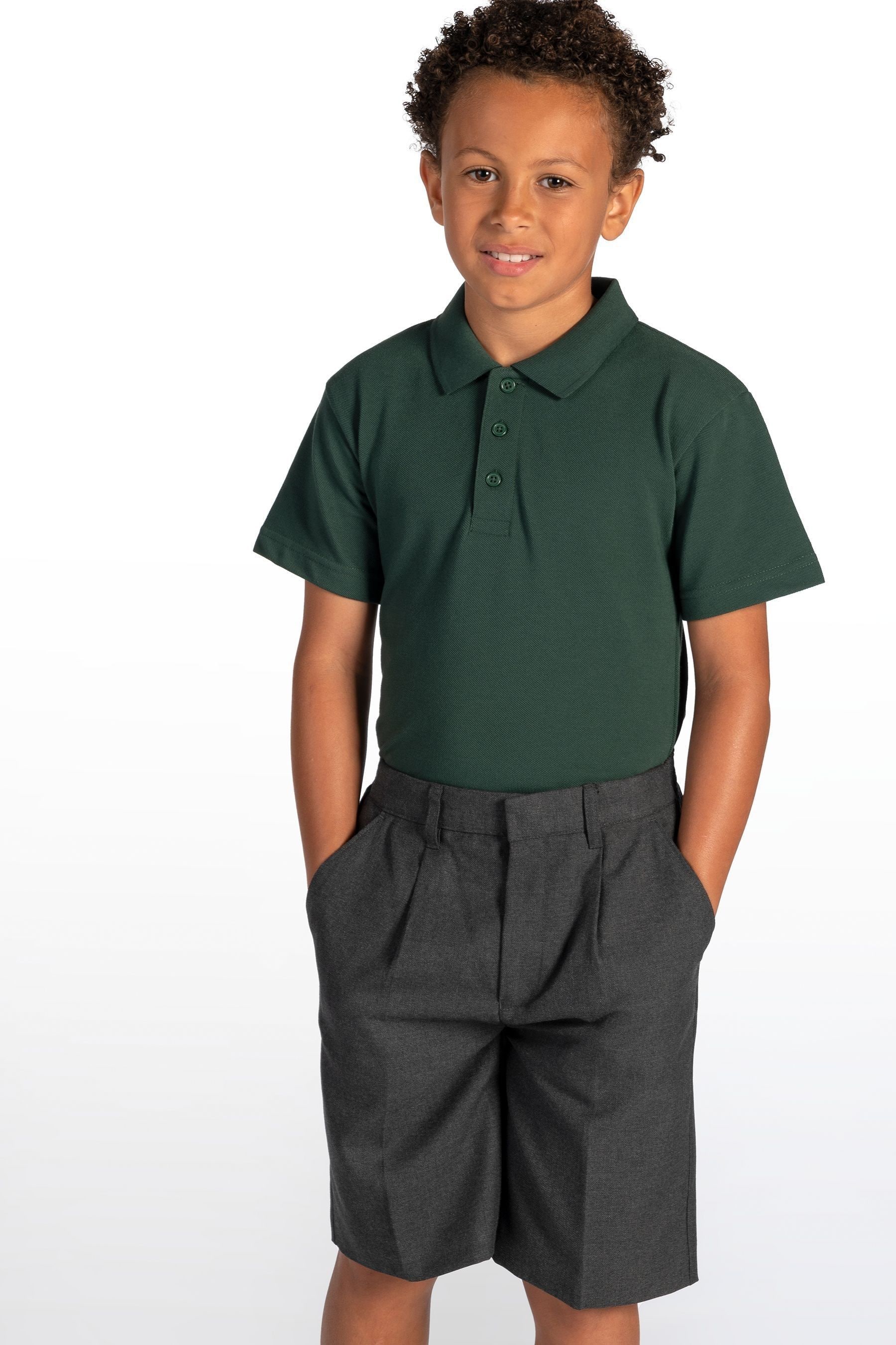 Mens grey school shorts discount