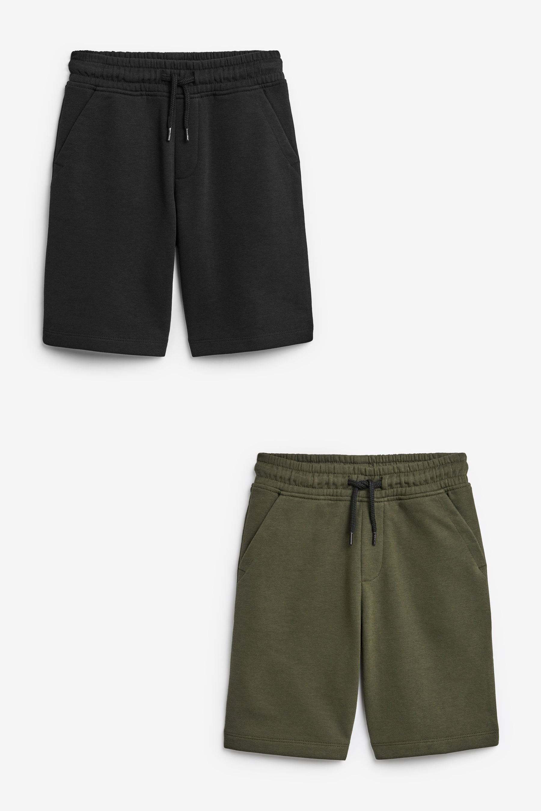 Buy 2PK Black Khaki 2 Pack Basic Jersey Shorts 3 16yrs from Next Luxembourg