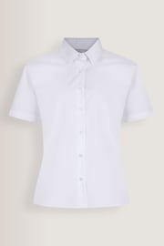Trutex Girls 2 Pack Short Sleeve Non Iron White School Shirts - Image 2 of 5