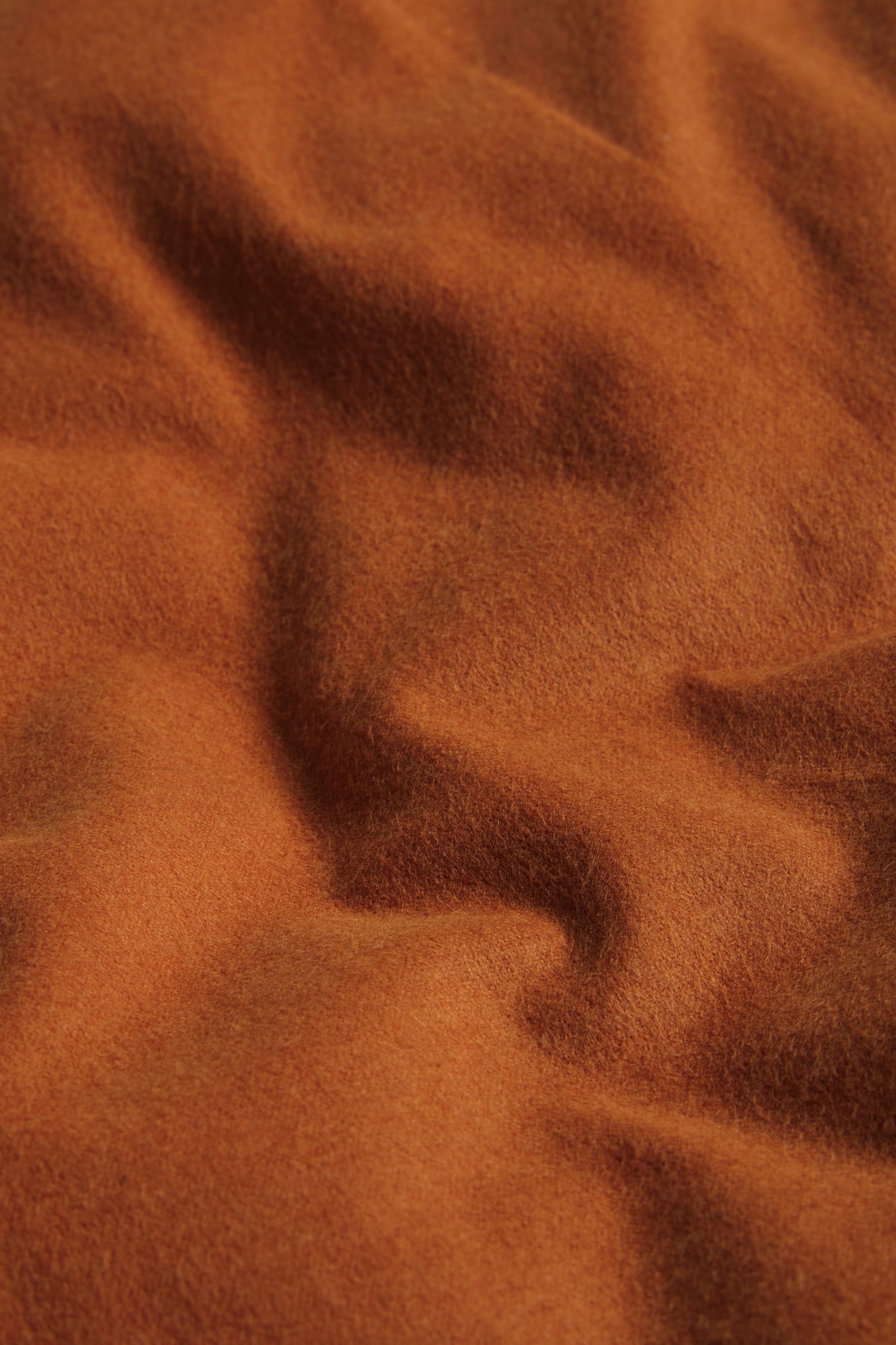 Rust Orange 100% Cotton Supersoft Brushed Plain Duvet Cover And Pillowcase Set - Image 4 of 4