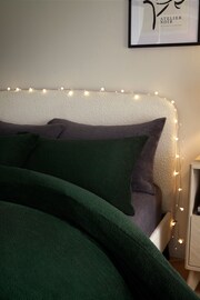 Green Teddy Borg Fleece Duvet Cover And Pillowcase Set - Image 2 of 5