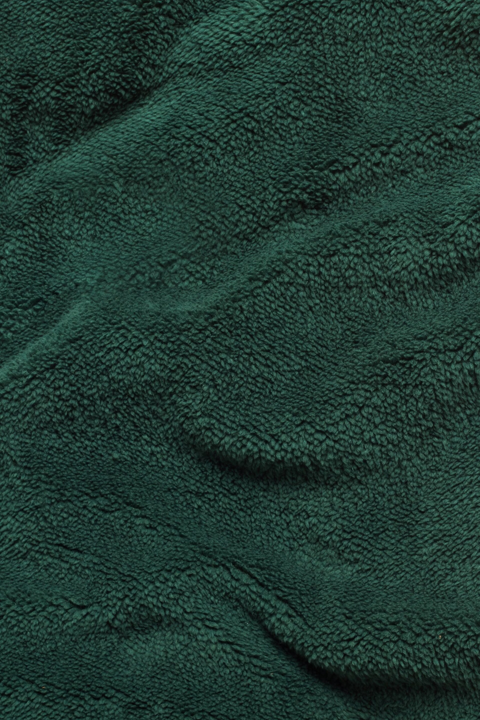 Green Teddy Borg Fleece Duvet Cover And Pillowcase Set - Image 3 of 5