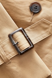 Camel Belted Quilt Lined Showerproof Trench Coat - Image 7 of 8