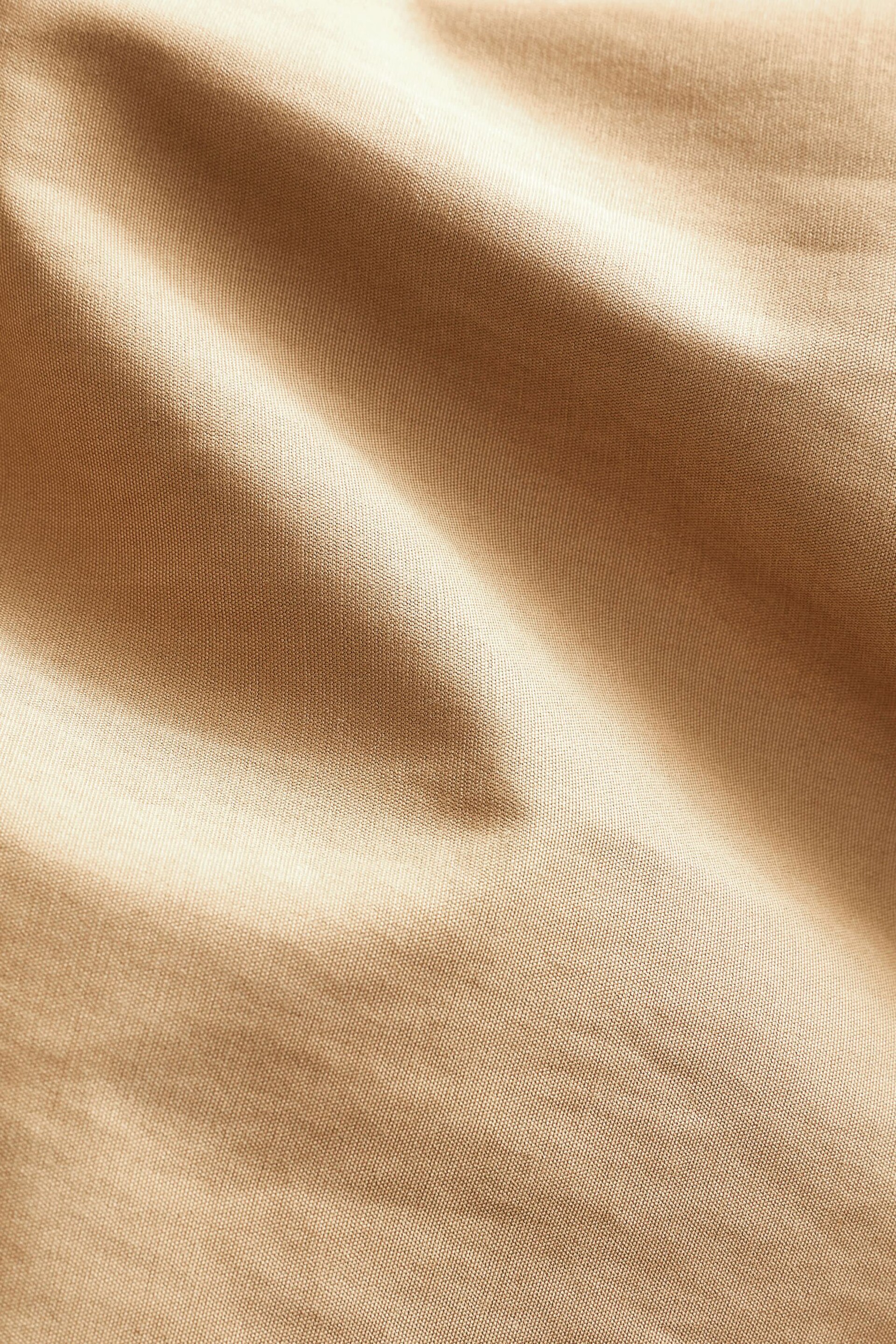 Camel Belted Quilt Lined Showerproof Trench Coat - Image 8 of 8