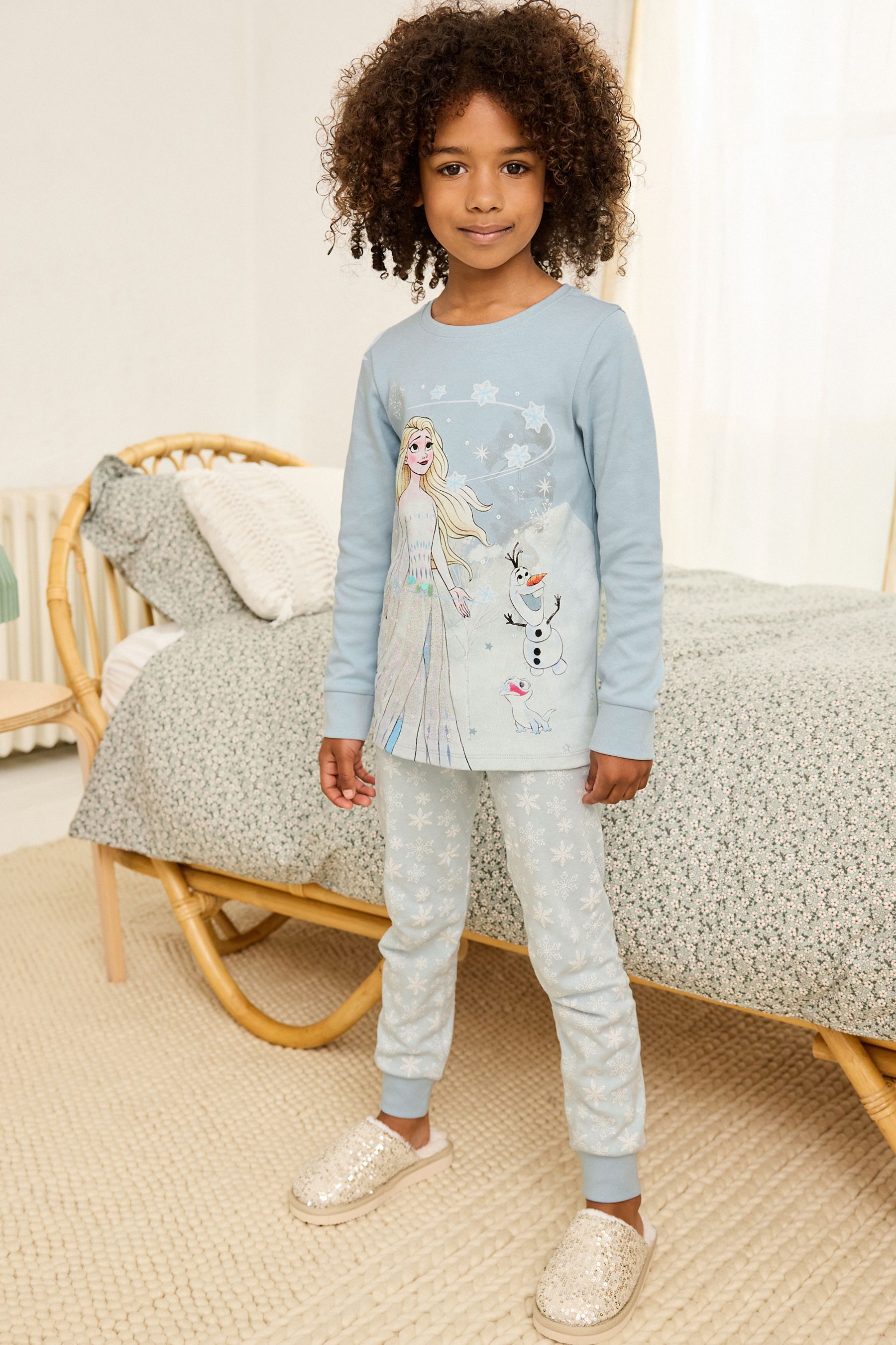 Buy Bleu Blanc Pyjama Disney Frozen Elsa 9mths 10yrs from Next Luxembourg