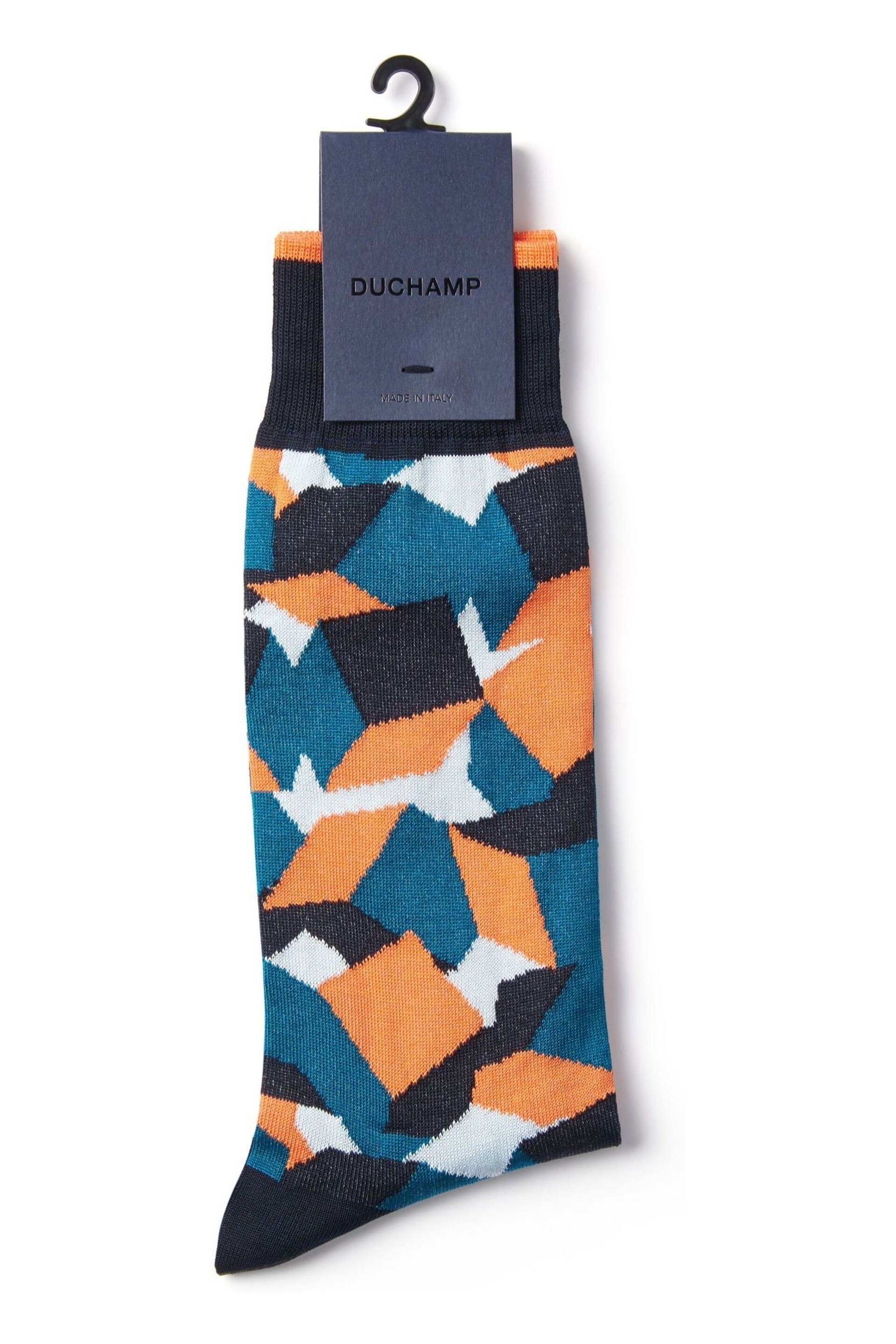 Duchamp Mens Blue 2 Pairs Gift Set Cube Socks - Image 3 of 5