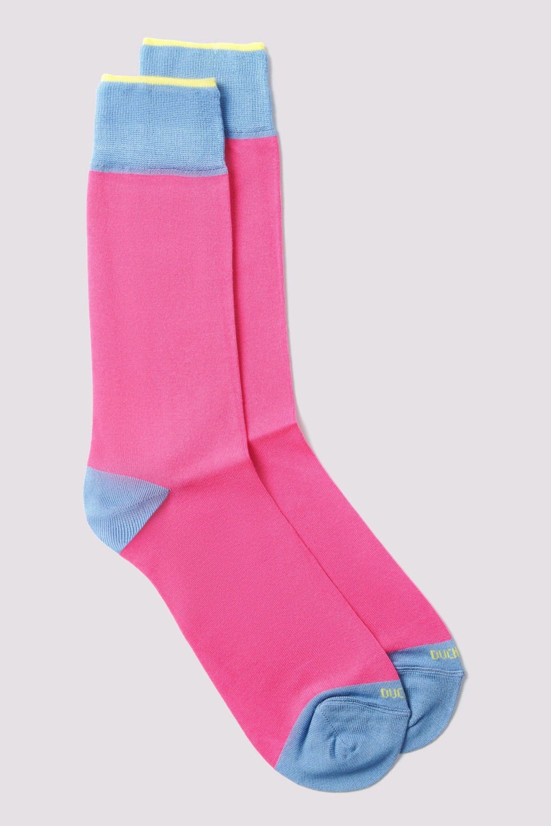 Duchamp Mens Pink Heel Toe Socks - Image 1 of 3