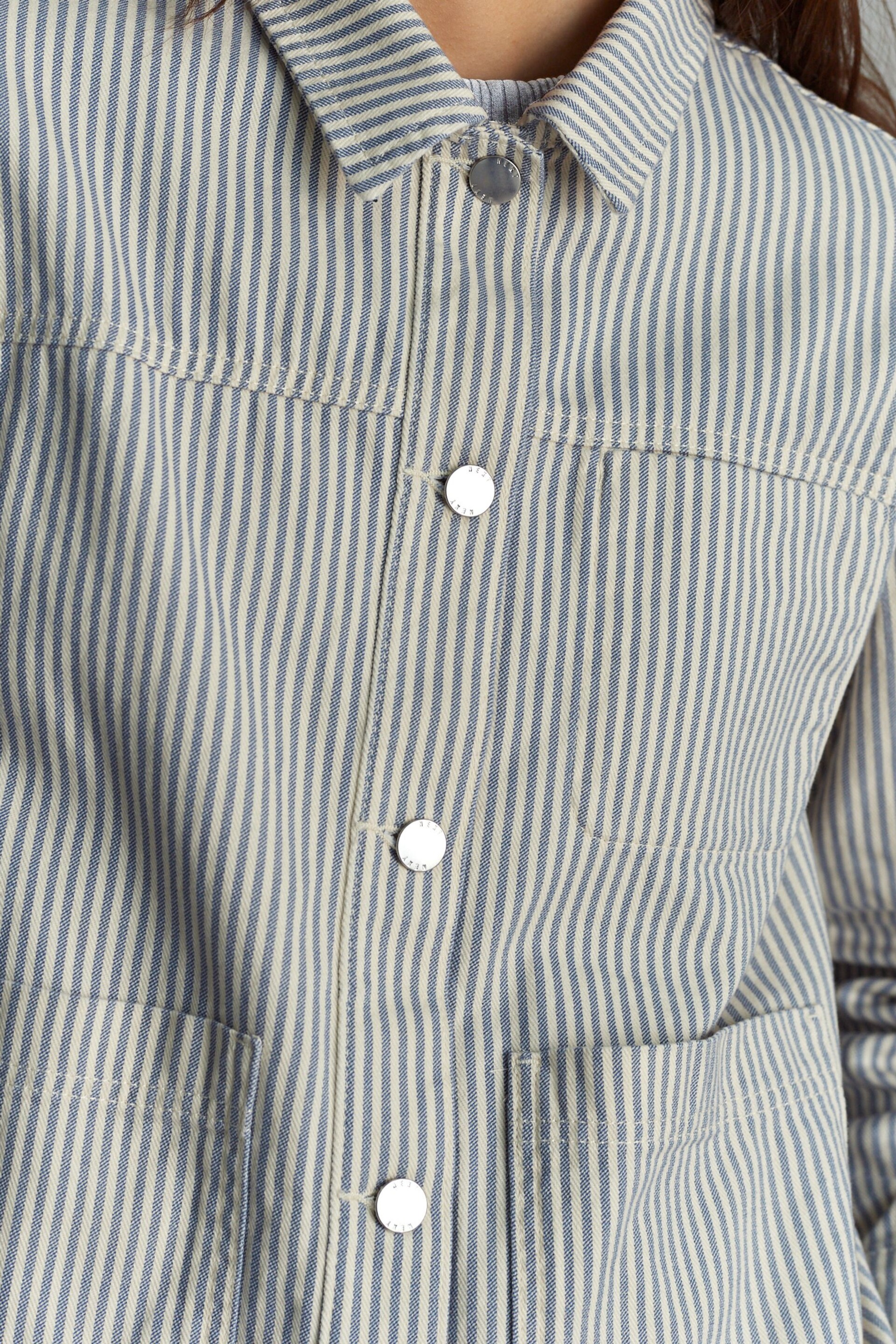 Blue Stripe Worker Jacket - Image 4 of 7