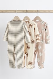 Neutral Leopard Baby Character Sleepsuits 3 Pack (0-2yrs) - Image 2 of 9