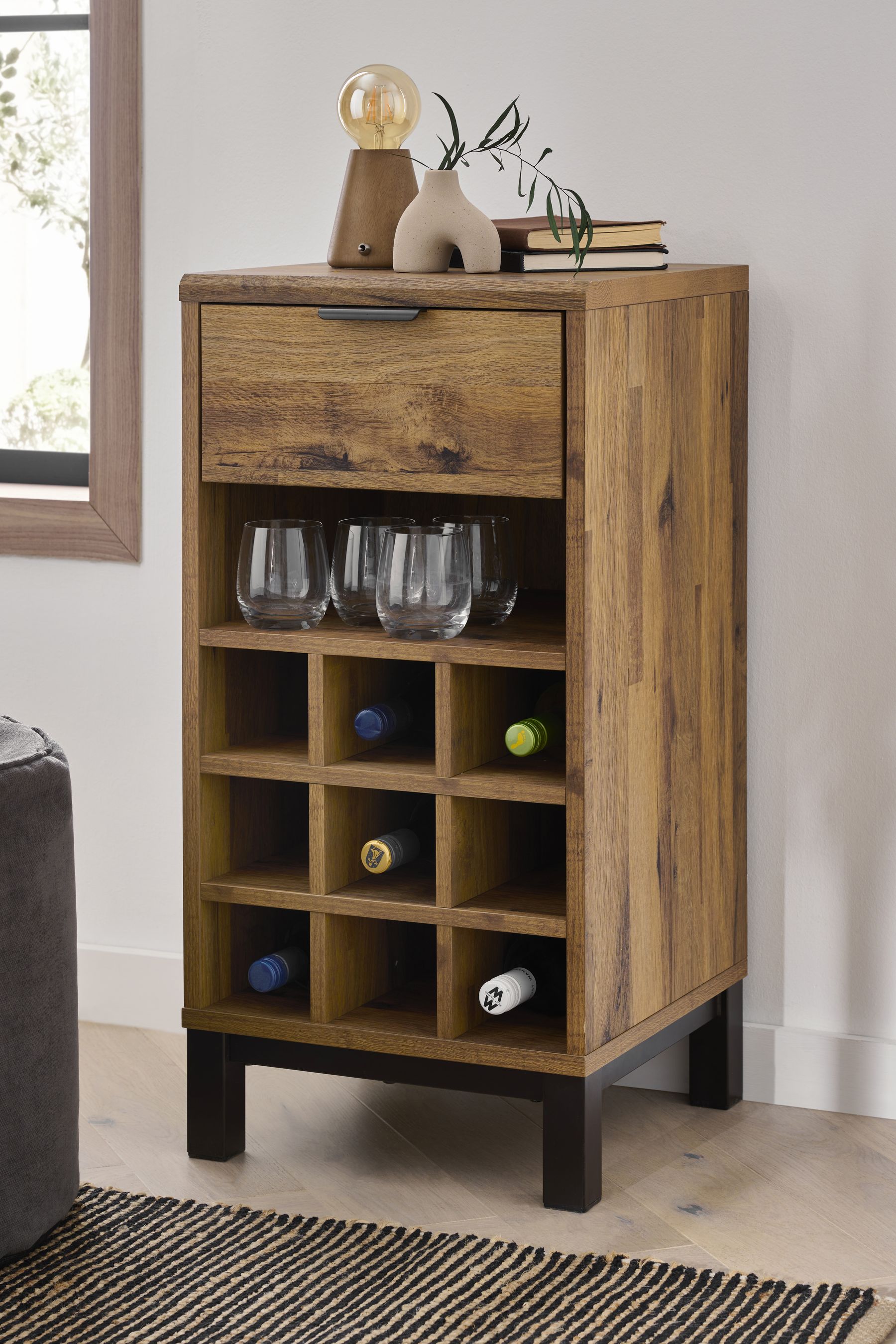 Buy Dark Bronx Oak Effect Mini Drinks Cabinet from Next Ireland