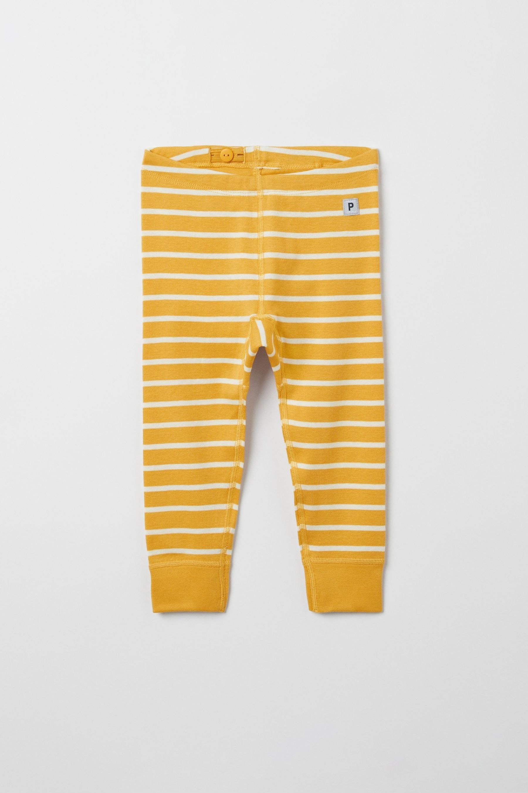 Buy Polarn O. Pyret Yellow Organic Striped Leggings from Next Luxembourg