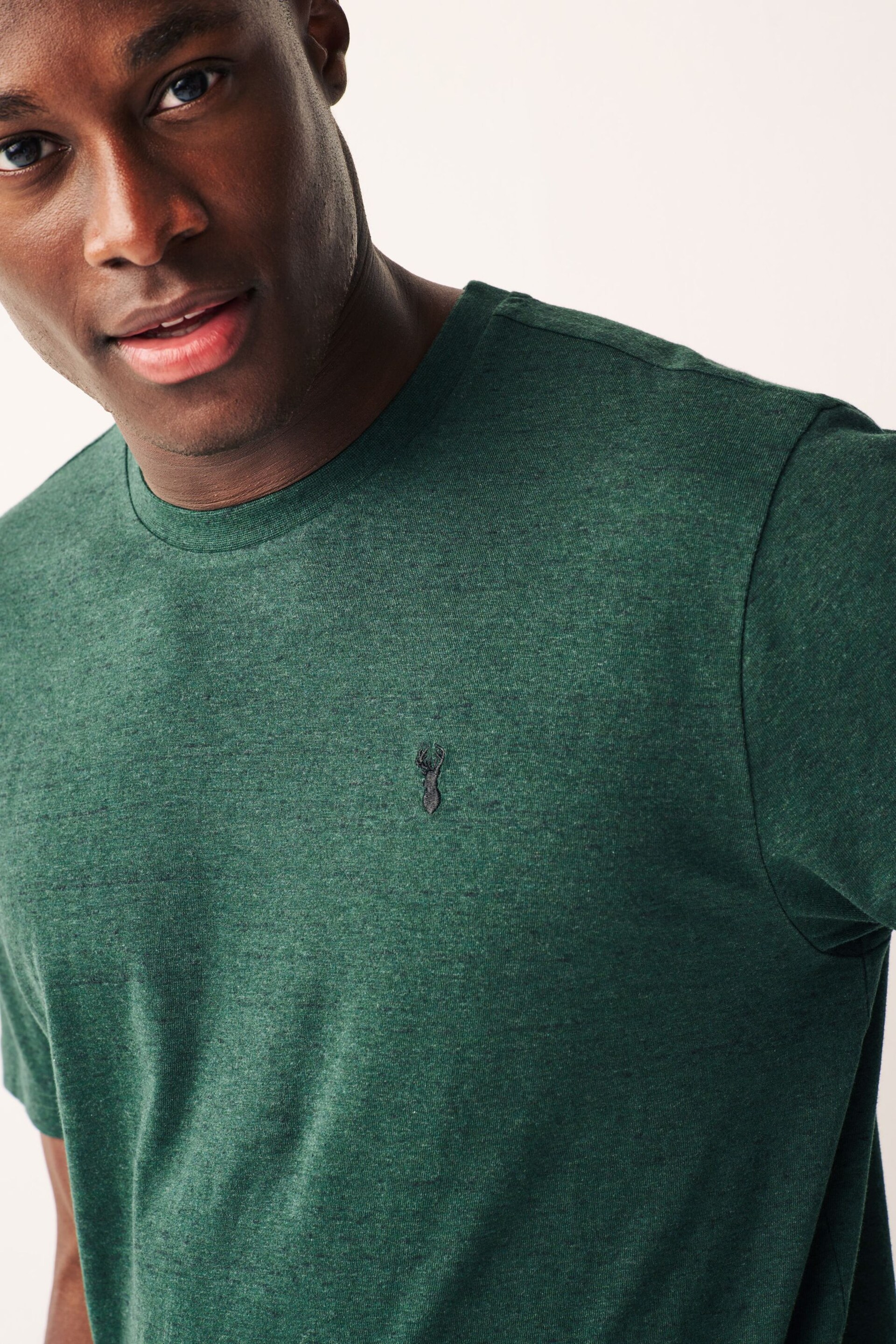Bottle Green Single Stag Marl T-Shirt - Image 1 of 6