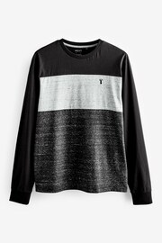 Black/Grey Marl Block Long Sleeve T-Shirt - Image 5 of 7