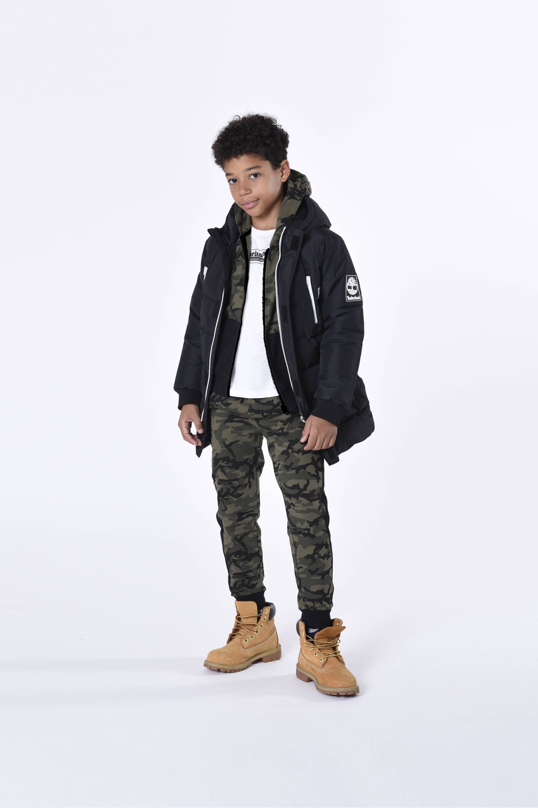 Timberland black coat discount