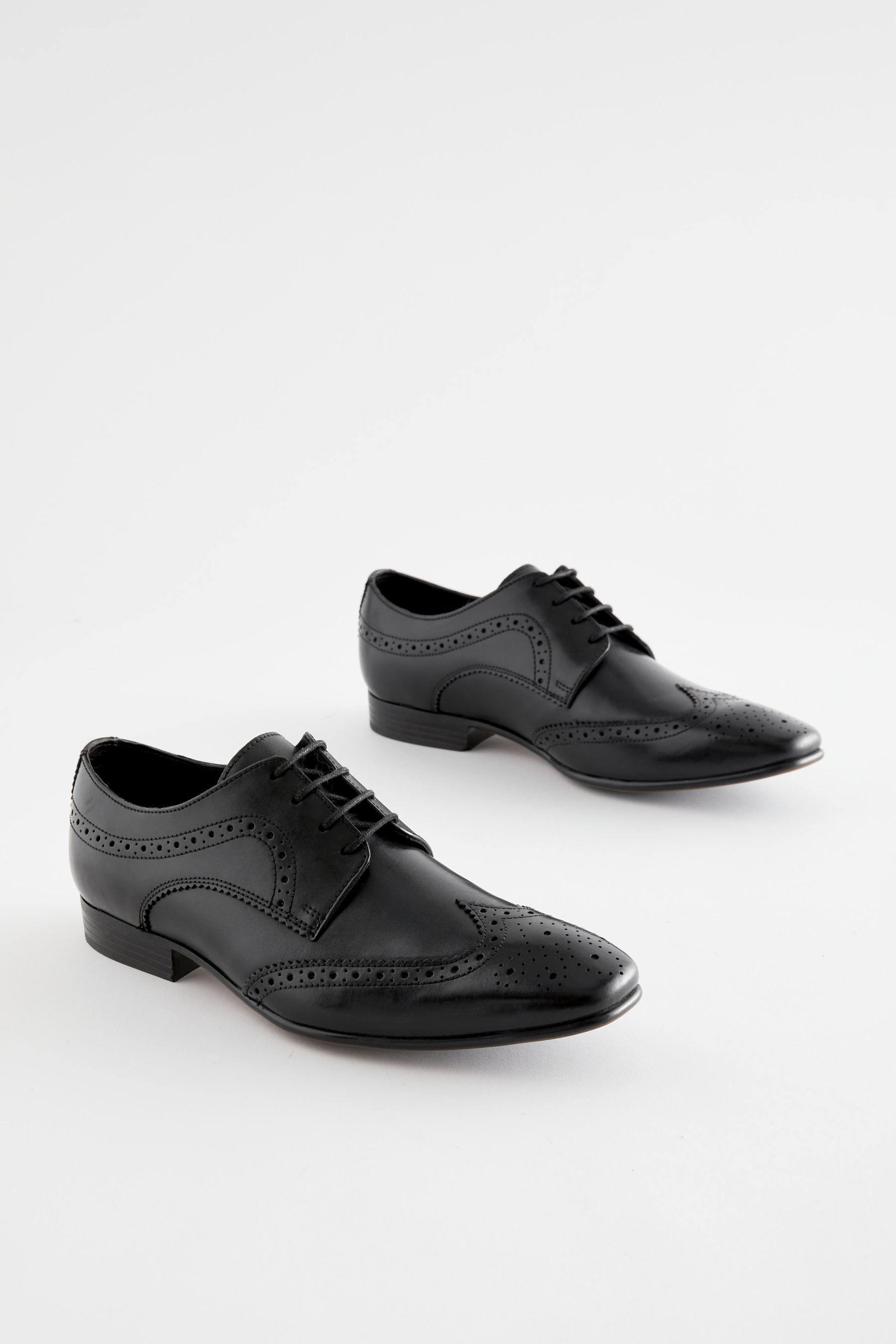 Buy Black Leather Brogues from Next Germany