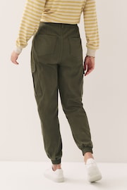 Khaki Green Jersey Denim Cargo Joggers - Image 2 of 6