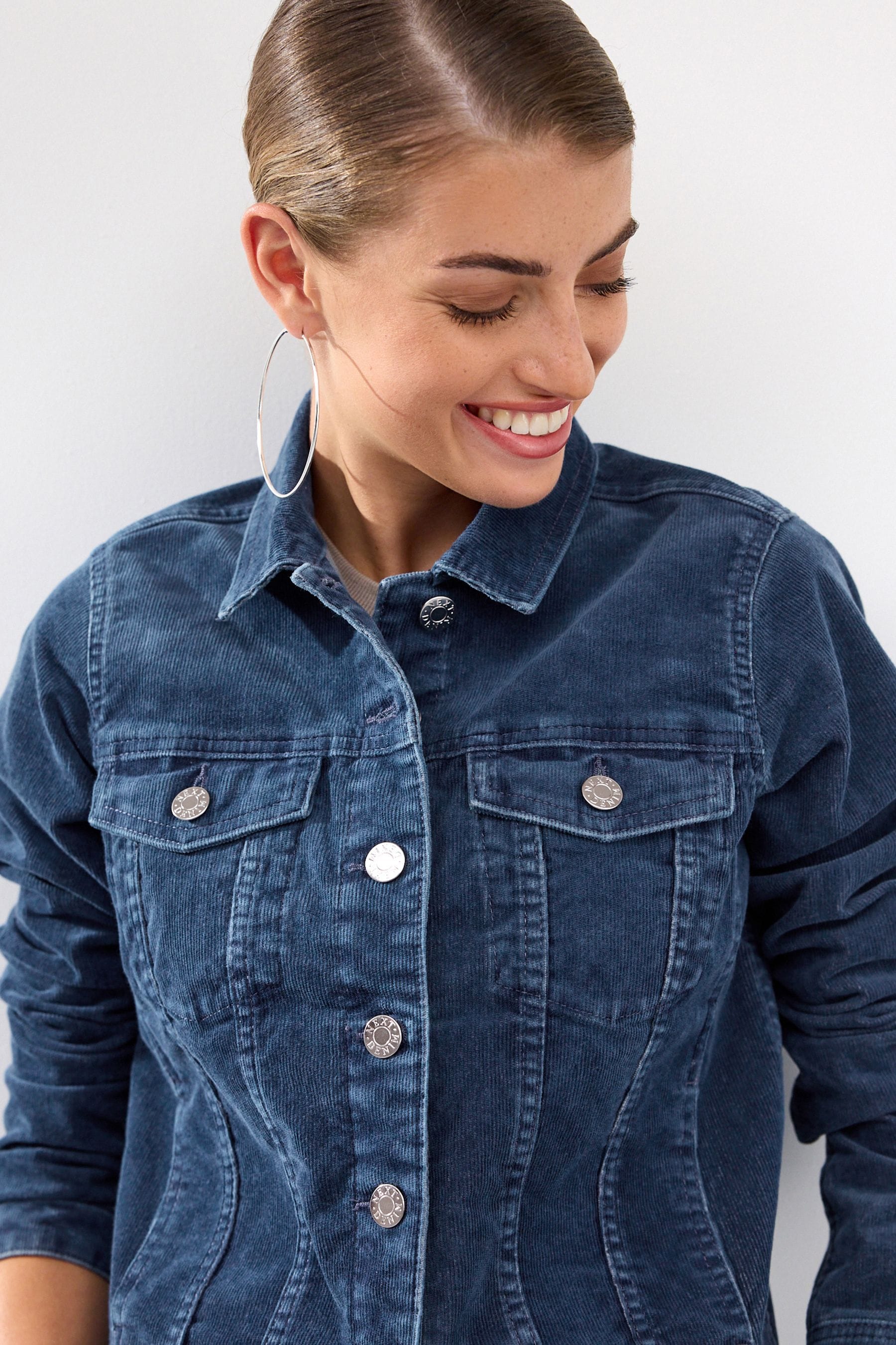 Blue cord jacket on sale