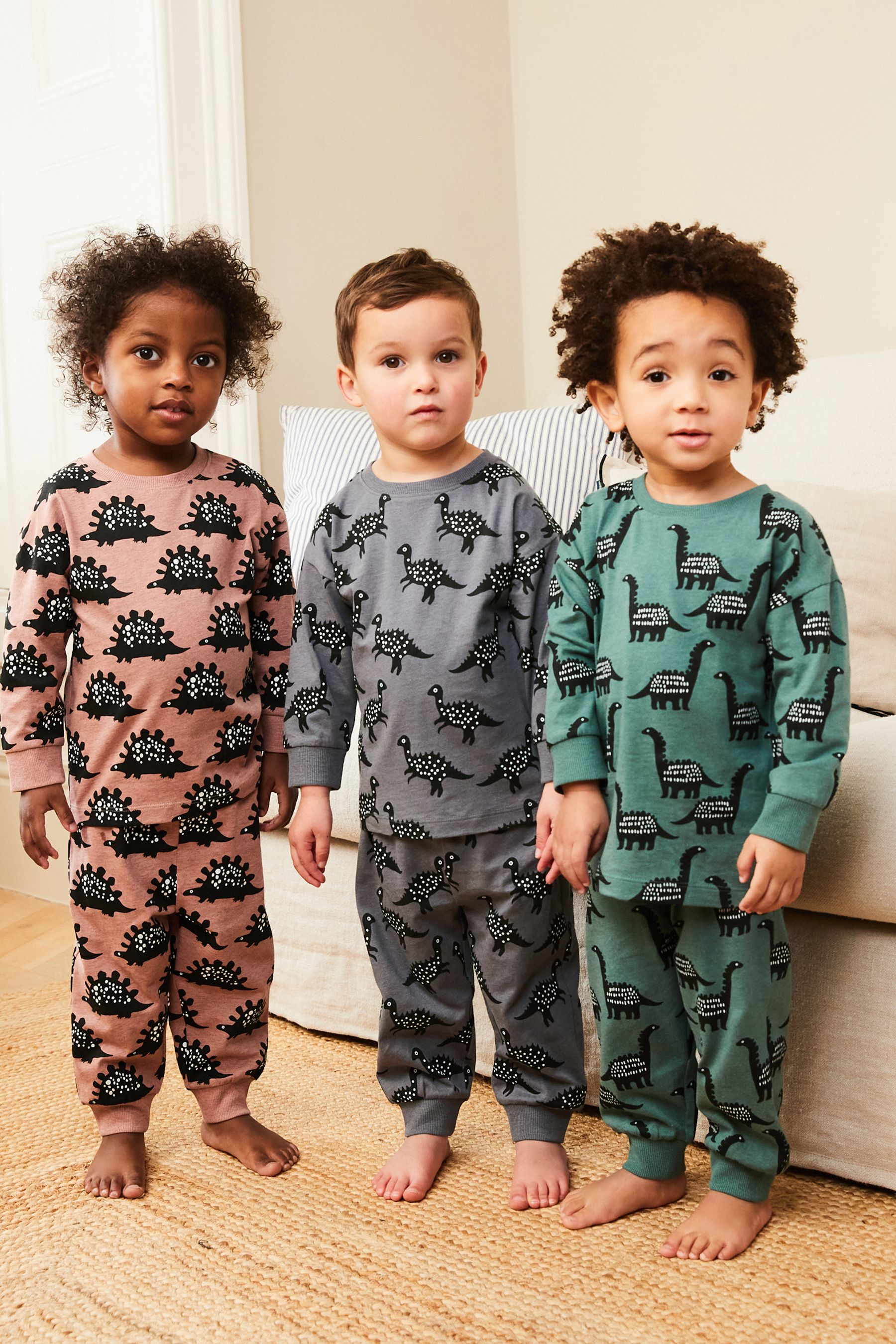 Buy Pink Green Oversized Pyjamas 3 Pack 9mths 8yrs from Next Luxembourg