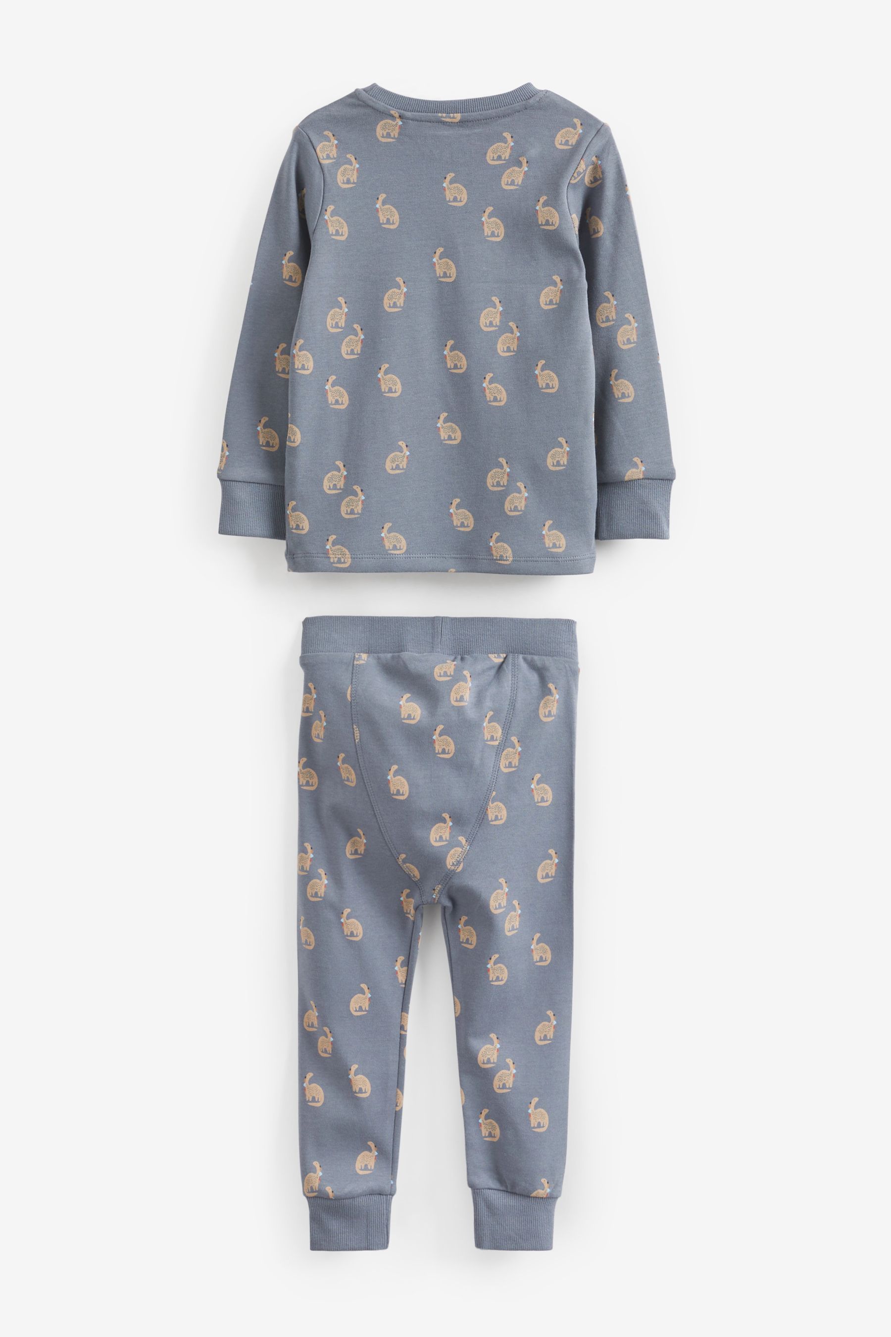 Buy Blue Dinosaur Print 100 Cotton Long Sleeve 3 Pack Pyjamas Set 9mths 8yrs from Next Luxembourg