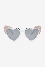 White Team Bride Heart Glasses - Image 4 of 7