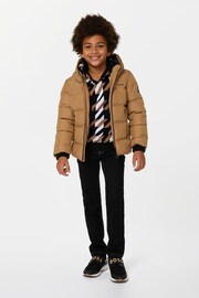 BOSS Brown Logo Puffer Coat - Image 1 of 1