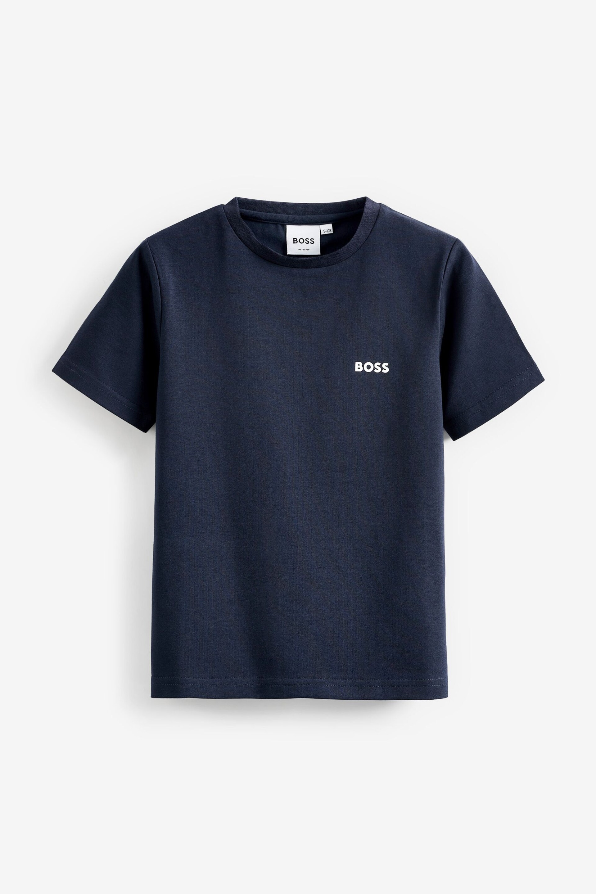 BOSS Navy Blue and White Logo T-Shirts Two Pack - Image 3 of 3