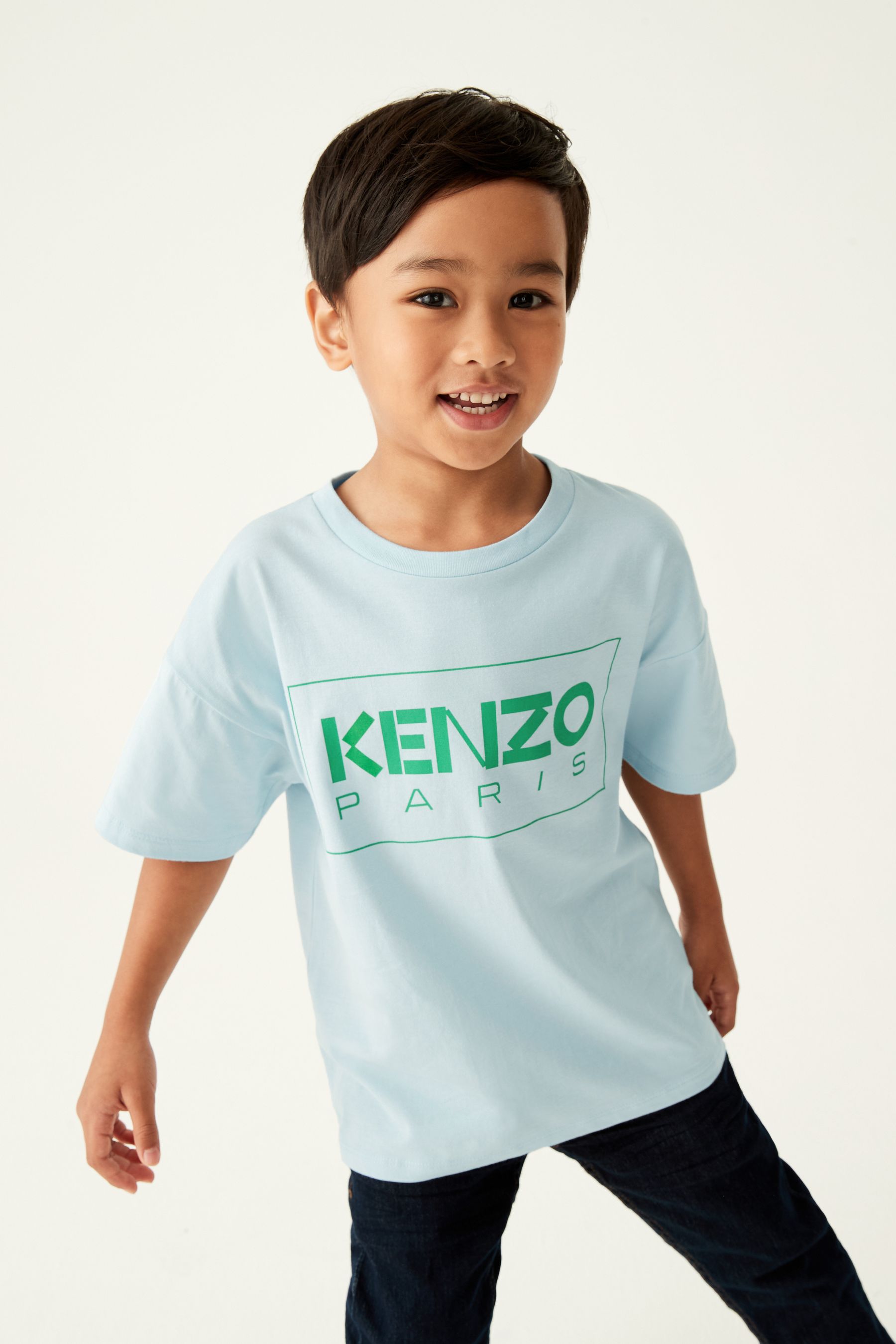 Buy Kenzo Kids Unisex Blue 100 Cotton Logo T Shirt from Next Singapore