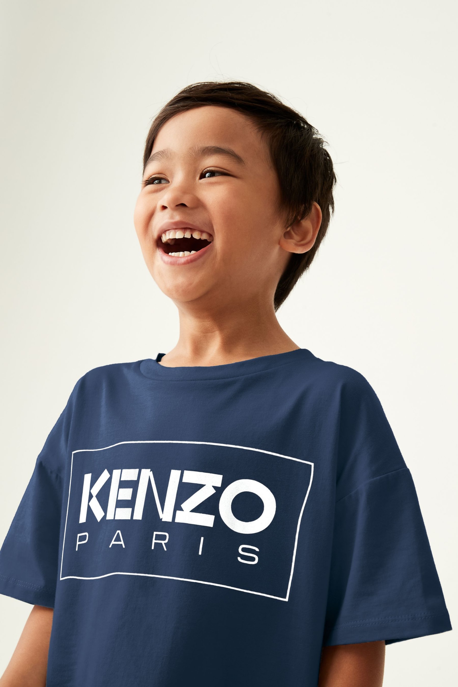 Kenzo Kids Blue Logo Unisex T-Shirt - Image 2 of 4